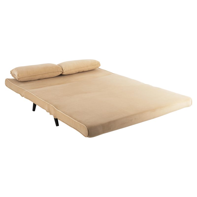 ΚΑΝΑΠΕΣ ΚΡΕΒΑΤΙ 2 ΑΤΟΜΩΝ ASMA HM3077.17 ΜΕ ΒΕΛΟΥΔΟ ΜΠΕΖ 140x80x77Yεκ.