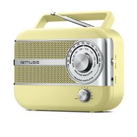 Ραδιόφωνο M-056SC MUSE Μπαταρίας-Ρεύματος Αναλογικό Κίτρινο Retro
