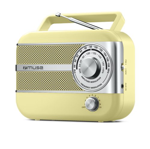 Ραδιόφωνο M-056SC MUSE Μπαταρίας-Ρεύματος Αναλογικό Κίτρινο Retro
