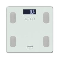 Ζυγαριά Σώματος Λιπομετρητής PRBS-40464 Primo 180Kg Υάλινη Λευκή/Inox
