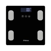 Ζυγαριά Σώματος Λιπομετρητής PRBS-40465 Primo 180Kg Υάλινη Mαύρη/Inox