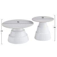 ΣΕΤ 2 ΤΡΑΠΕΖΙΑ ΣΑΛΟΝΙΟΥ LIDOX HM18306.01 SINTERED STONE TOPS KAI ΒΑΣΕΙΣ--ΛΕΥΚΑ Φ50 & Φ70