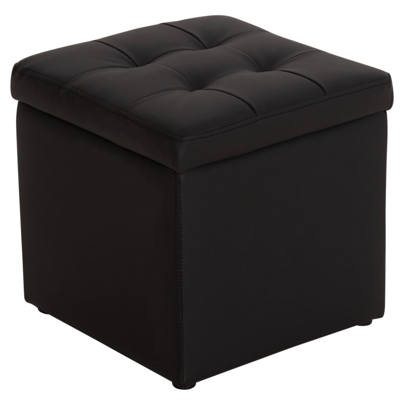 ΣΚΑΜΠΩ ΜΕ ΑΠΟΘΗΚΕΥΤΙΚΟ ΧΩΡΟ PU ΜΑΥΡΟ CUBE HM224.01 38x38x36.5Υεκ.