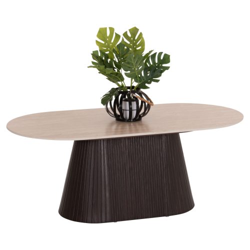 ΤΡΑΠΕΖΙ ΣΑΛΟΝΙΟΥ ΟΒΑΛ CATER HM18321 ΚΕΡΑΜΙΚΟ TOP ΟΨΗ ΤΡΑΒΕΡΤΙΝΑΣ-MDF ΒΑΣΗ 120x60x46Υεκ