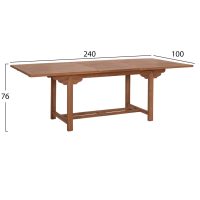 trapezi-trapezarias-anoigomeno-fb96376-x-1 TΡΑΠΕΖΙ ΤΡΑΠΕΖΑΡΙΑΣ ΑΝΟΙΓΟΜΕΝΟ CRANDER HM6376 ΞΥΛΟ TEAK ΣΕ ΦΥΣΙΚΟ 180-240x100x76Υεκ