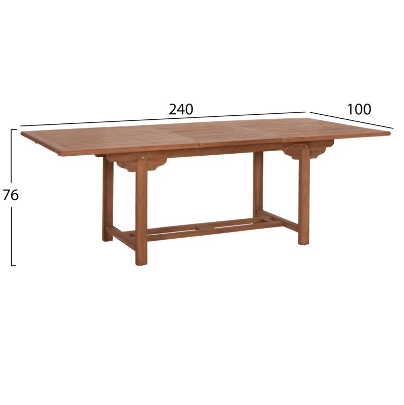 trapezi-trapezarias-anoigomeno-fb96376-x-1 TΡΑΠΕΖΙ ΤΡΑΠΕΖΑΡΙΑΣ ΑΝΟΙΓΟΜΕΝΟ CRANDER HM6376 ΞΥΛΟ TEAK ΣΕ ΦΥΣΙΚΟ 180-240x100x76Υεκ