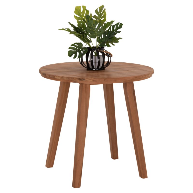 trapezi-trapezarias-stroggylo-fb96379-xy TΡΑΠΕΖΙ ΤΡΑΠΕΖΑΡΙΑΣ ΣΤΡΟΓΓΥΛΟ DANTE HM6379 ΞΥΛΟ TEAK Φ80x75Υεκ.