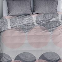 129CTN2688-1 Σετ παπλωματοθήκη Leron Cotton Box 4 τμχ Διπλή (200x220) χρώμα γκρι