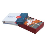 129CTN3876-3 Σετ παπλωματοθήκη Stark Cotton Box 4 τμχ Διπλή (200x220) χρώμα cinnamon - μπλε