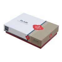 129CTN4444-2 Σετ παπλωματοθήκη Plain Cotton Box 4 τμχ Διπλή (200x220) χρώμα ανθρακί
