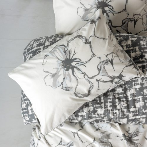 129CTN4830-1 Σετ παπλωματοθήκη Hilaris Cotton Box 4 τμχ Διπλή (200x220) χρώμα ανθρακί