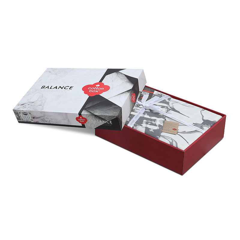 129CTN4830-3 Σετ παπλωματοθήκη Hilaris Cotton Box 4 τμχ Διπλή (200x220) χρώμα ανθρακί