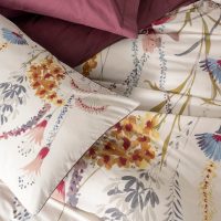 129CTN4843-1 Σετ παπλωματοθήκη Flos Cotton Box 4 τμχ Διπλή (200x220) χρώμα μπορντώ