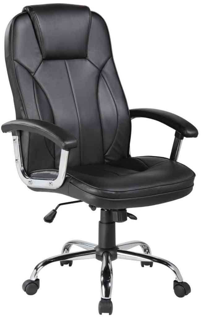 Velco Pro Systems ΚΑΡΕΚΛΑ ΓΡΑΦΕΙΟΥ ΜΑΥΡΗ -ΔΙΑΣΤΑΣΕΙΣ: 63x69x110/118cm- ΕΠΙΦΑΝΕΙΑ PU & PVC