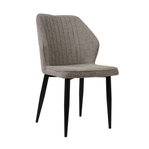 300-405 Καρέκλα Rihanna γκρεζ 49 x 61 x 84 Μέταλλο, Ύφασμα 300-405