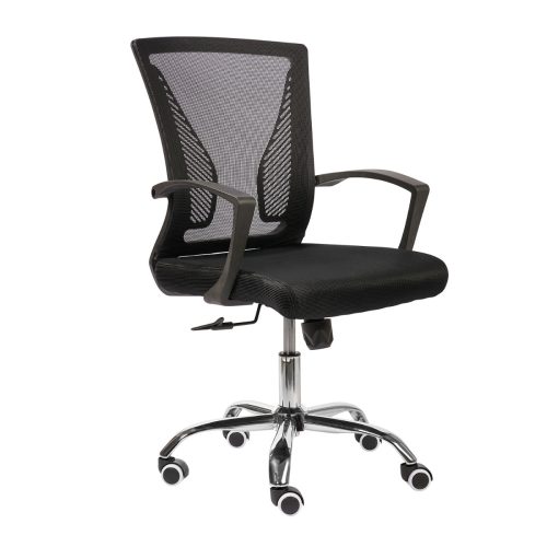 Καρέκλα Γραφείου Grace Μαύρο 56.5 x 58 x 93-102 Χρώμιο, Mesh 500-082