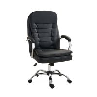 Kαρέκλα γραφείου Adelina μαυρο 65 x 62 x 105-115 Τεχνόδερμα(PU), Χρώμιο 500-085