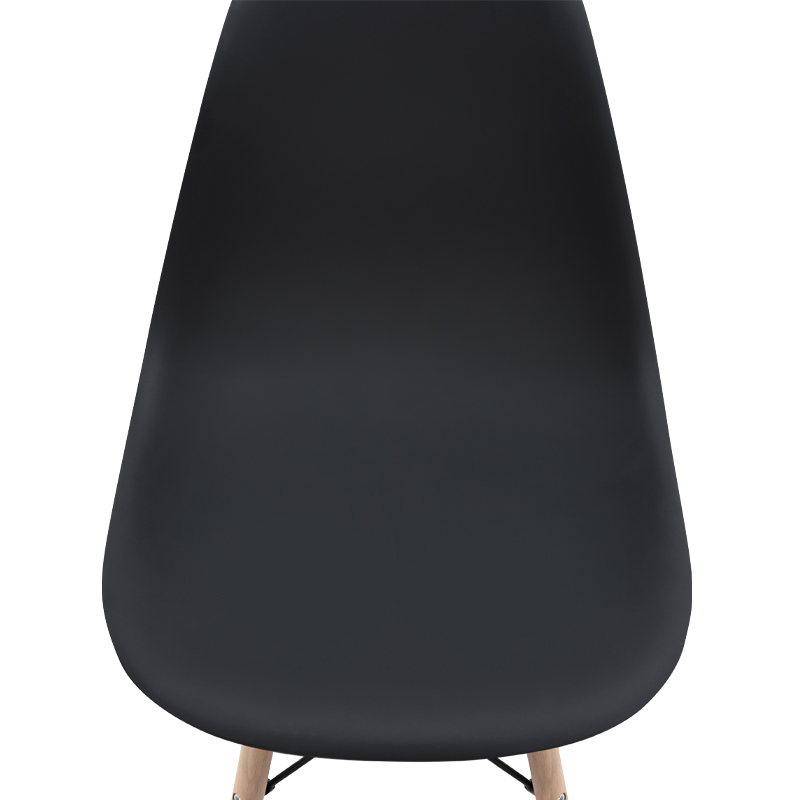 Καρέκλα τραπεζαρίας Nova Megapap PP μαύρο - ξύλινο φυσικό πόδι 46x51x80εκ.