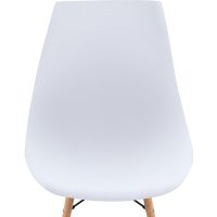Καρέκλα τραπεζαρίας Nova Megapap PP λευκό - ξύλινο φυσικό πόδι 46x51x80εκ.