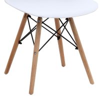 Καρέκλα τραπεζαρίας Nova Megapap PP λευκό - ξύλινο φυσικό πόδι 46x51x80εκ.