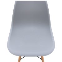 Καρέκλα τραπεζαρίας Nova Megapap PP γκρι - ξύλινο φυσικό πόδι 46x51x80εκ.