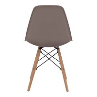 Καρέκλα τραπεζαρίας Nova Megapap PP cappuccino - ξύλινο φυσικό πόδι 46x51x80εκ.