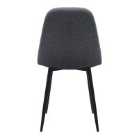 Καρέκλα τραπεζαρίας Iris Megapap γκρι ύφασμα - μεταλλικό μαύρο πόδι 43x50x85εκ.