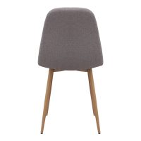 Καρέκλα τραπεζαρίας Iris Megapap ανοιχτό μπεζ ύφασμα - μεταλλικό φυσικό πόδι 43x50x85εκ.