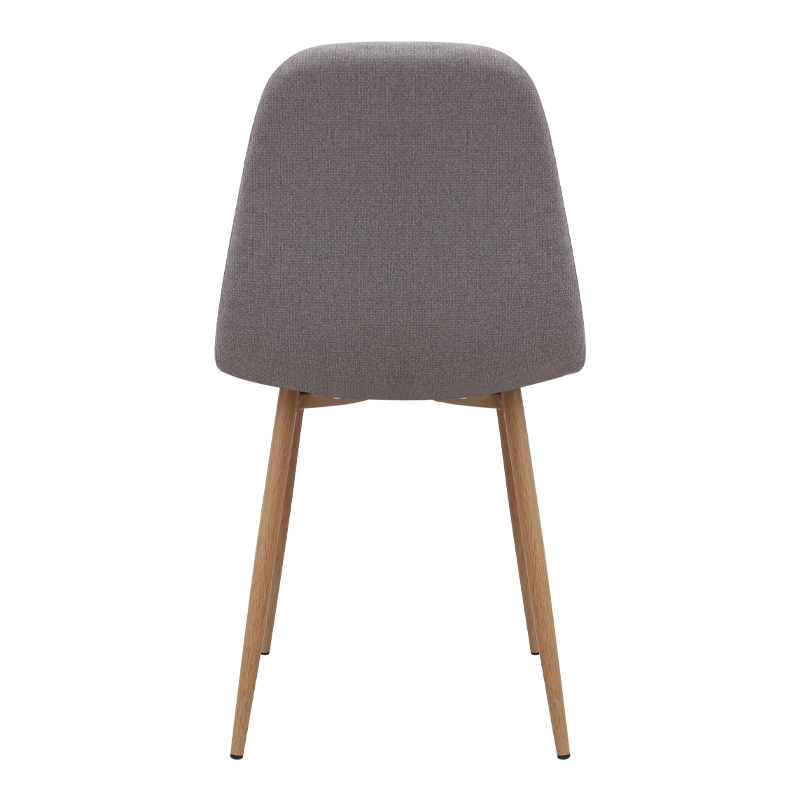 Καρέκλα τραπεζαρίας Iris Megapap ανοιχτό μπεζ ύφασμα - μεταλλικό φυσικό πόδι 43x50x85εκ.