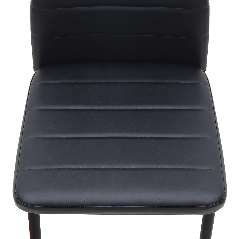 Καρέκλα τραπεζαρίας Rosa Megapap μαύρο PU - μεταλλικό μαύρο πόδι 40x52x96εκ.