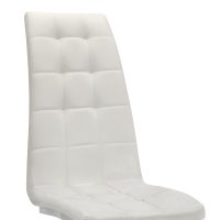 Καρέκλα τραπεζαρίας Vela Megapap λευκό PU - μεταλλική βάση χρωμίου 41x61x107εκ.