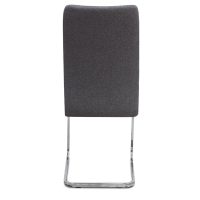 Καρέκλα τραπεζαρίας Laura Megapap γκρι ύφασμα - μεταλλική βάση χρωμίου 42x58x98εκ.