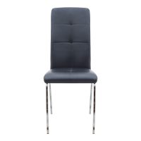 GP001-00531-4 Καρέκλα τραπεζαρίας Alma Megapap μαύρο PU - μεταλλικό πόδι χρωμίου 42x53x97εκ.