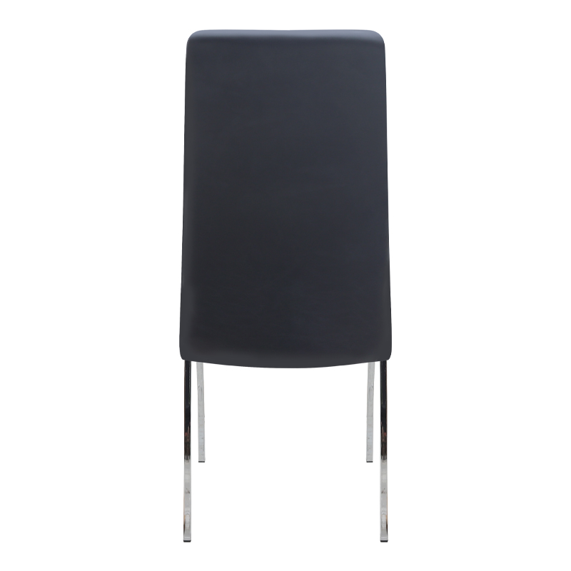 GP001-00531-6 Καρέκλα τραπεζαρίας Alma Megapap μαύρο PU - μεταλλικό πόδι χρωμίου 42x53x97εκ.