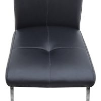 GP001-00531-7 Καρέκλα τραπεζαρίας Alma Megapap μαύρο PU - μεταλλικό πόδι χρωμίου 42x53x97εκ.