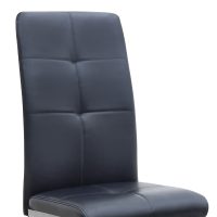 GP001-00531-8 Καρέκλα τραπεζαρίας Alma Megapap μαύρο PU - μεταλλικό πόδι χρωμίου 42x53x97εκ.