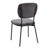 Καρέκλα τραπεζαρίας Kevin Megapap γκρι ύφασμα - μεταλλικό μαύρο πόδι 48x51x87εκ.