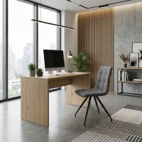 GP001-00571-4 Καρέκλα τραπεζαρίας Bianca Megapap γκρι ύφασμα - μεταλλικό μαύρο πόδι 43x56x84εκ.