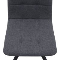 GP001-00571-9 Καρέκλα τραπεζαρίας Bianca Megapap γκρι ύφασμα - μεταλλικό μαύρο πόδι 43x56x84εκ.