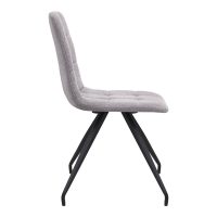 Καρέκλα τραπεζαρίας Bianca Megapap μπεζ ύφασμα - μεταλλικό μαύρο πόδι 43x56x84εκ.