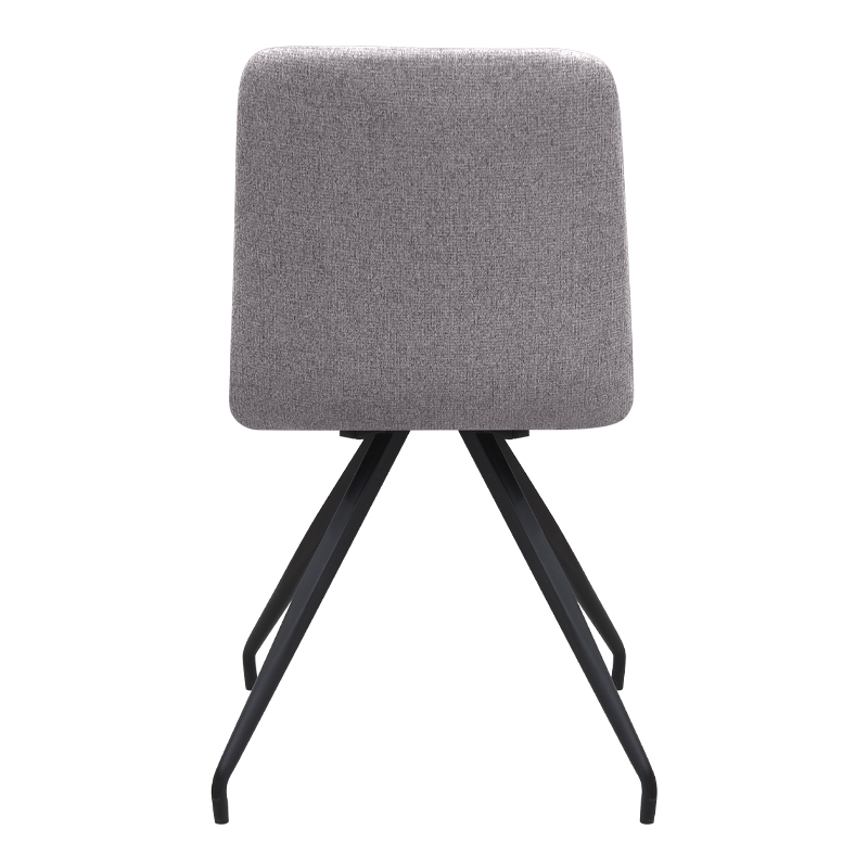 Καρέκλα τραπεζαρίας Bianca Megapap μπεζ ύφασμα - μεταλλικό μαύρο πόδι 43x56x84εκ.