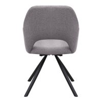 Πολυθρόνα τραπεζαρίας Gabriel Megapap ανοιχτό μπεζ ύφασμα - μεταλλικό μαύρο πόδι 58x60x85εκ.