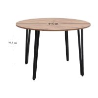 Τραπέζι Zeno Megapap χρώμα ακακίας Ø110x73,5εκ.
