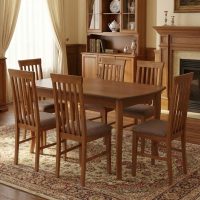 Τραπέζι Belfast Megapap μασίφ ξύλο-MDF επεκτεινόμενο χρώμα καρυδί 150/200x89x78εκ.