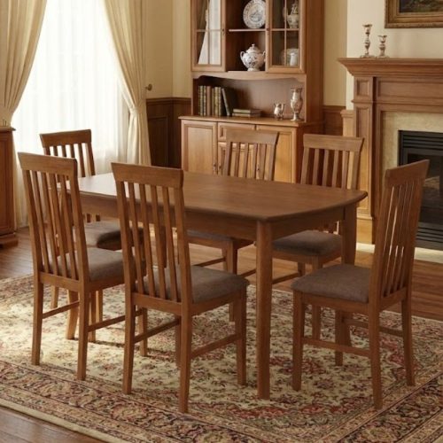 GP039-00091-1 Τραπέζι Belfast Megapap μασίφ ξύλο-MDF επεκτεινόμενο χρώμα καρυδί 150/200x89x78εκ.