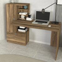 Γραφείο εργασίας Domingo Megapap χρώμα καρυδί 149,5x60x120εκ.