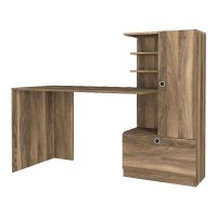 Γραφείο εργασίας Merino Megapap χρώμα καρυδί 149,5x61,8x120εκ.