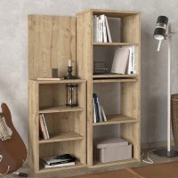 Γραφείο εργασίας πολυμορφικό Last Megapap χρώμα sapphire oak 119x44,7x123εκ.