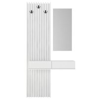 Έπιπλο εισόδου Elois Megapap χρώμα λευκό 96,6x26,8x195,5εκ.