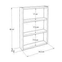 Ραφιέρα τοίχου Prena Megapap χρώμα atlantic pine 43,2x9x60εκ.